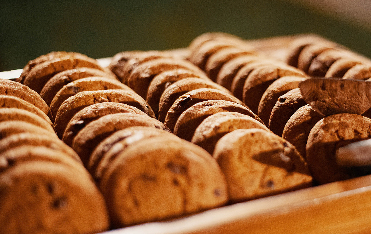 Chocolate-dipped cookies for dinner
